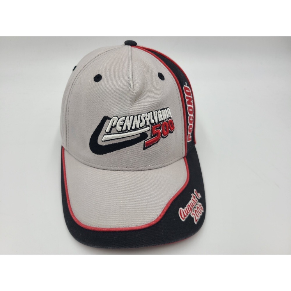 Vintage 2004 Pennsylvania 500 Pocono Raceway American Needle Hat Cap NASCAR Gray